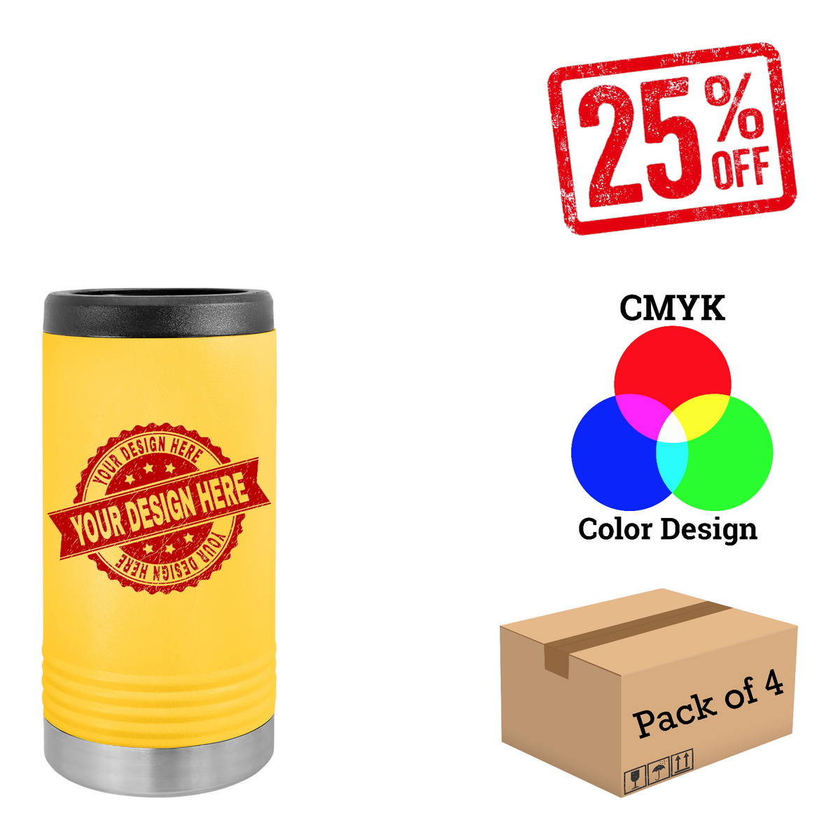 4 Pack Polar Camel Slim Beverage Holder