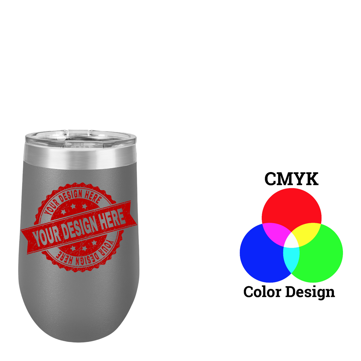 Polar Camel 16 oz. Vacuum Insulated Stemless Wine Tumbler with Lid