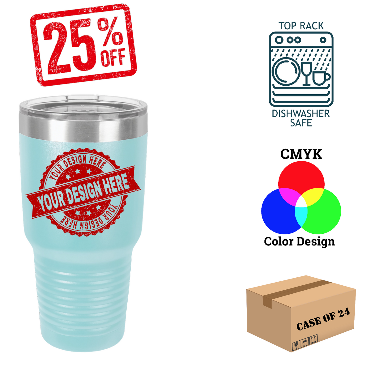 Polar Camel 30 oz. Insulated Ringneck Tumbler Case of 24