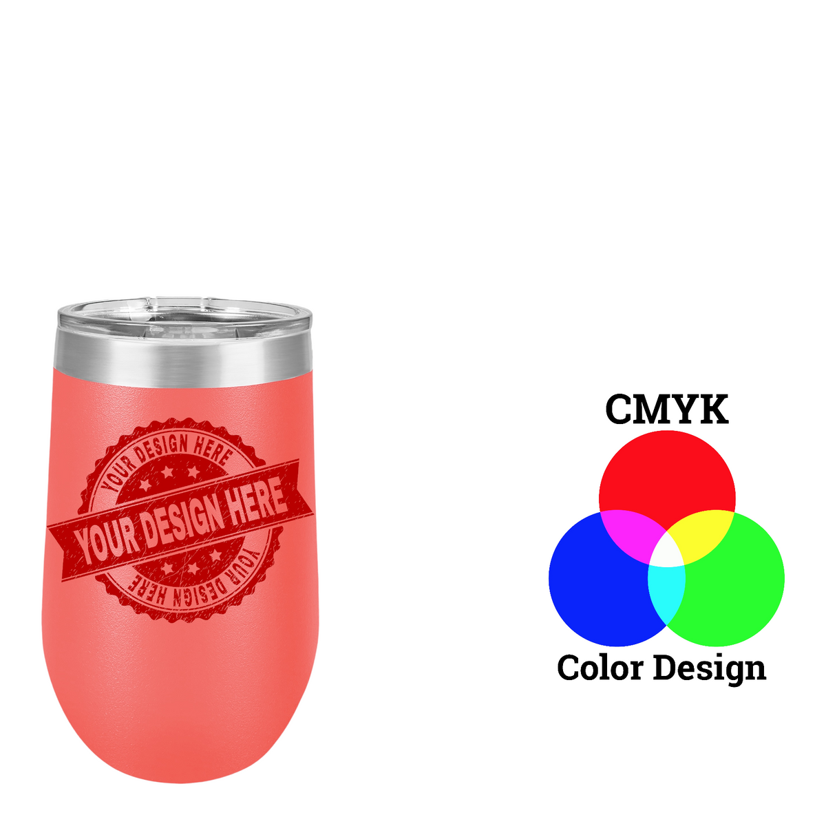 Polar Camel 16 oz. Vacuum Insulated Stemless Wine Tumbler with Lid