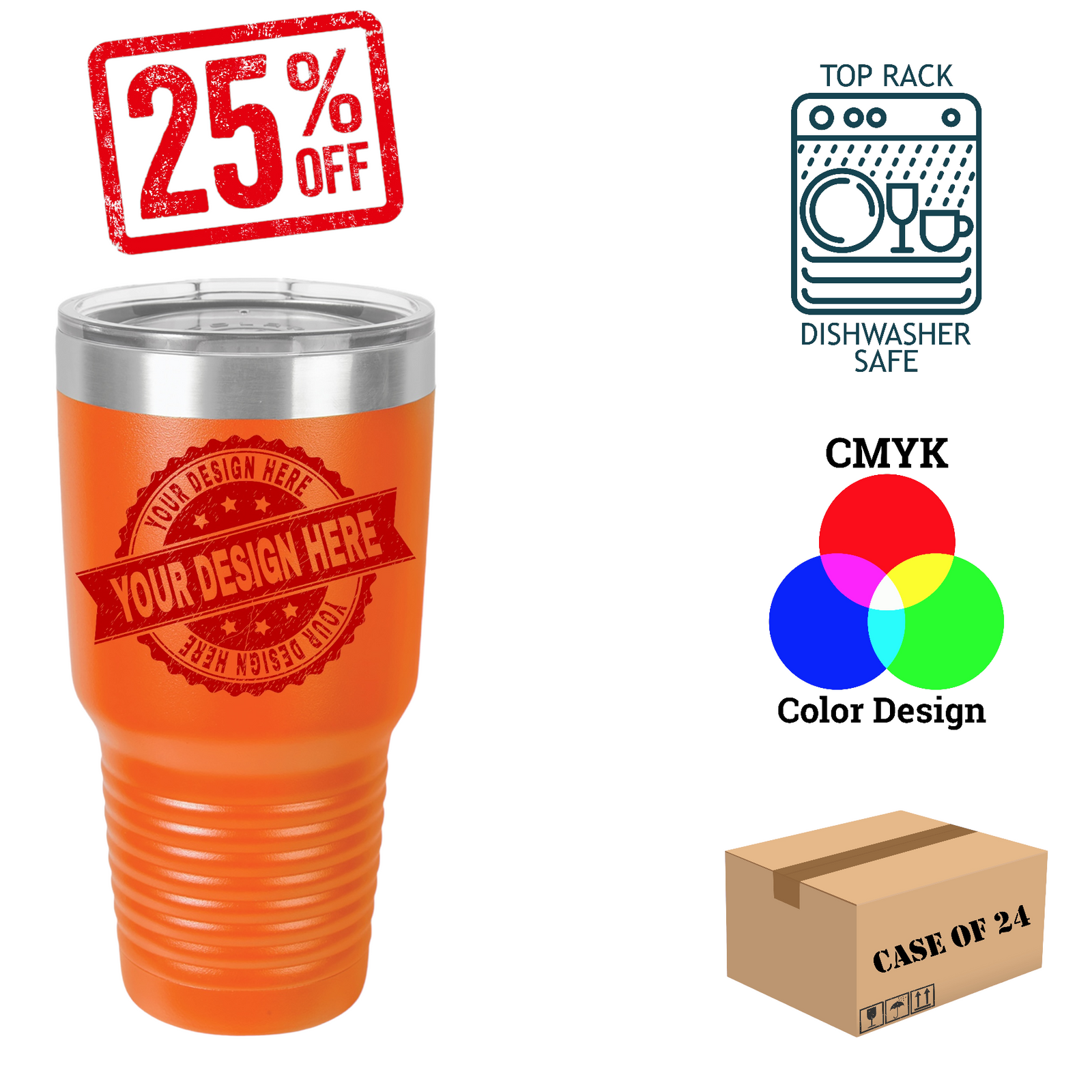 Polar Camel 30 oz. Insulated Ringneck Tumbler Case of 24