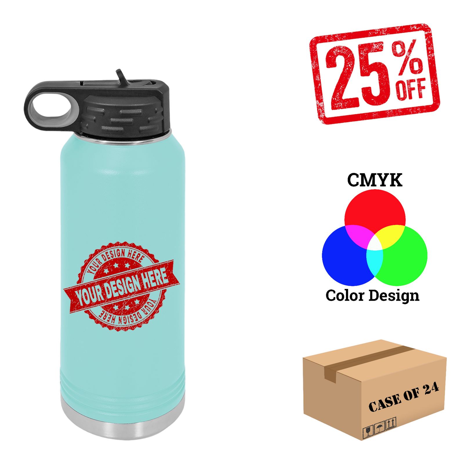Polar Camel 32oz. Water Bottle Case of 12
