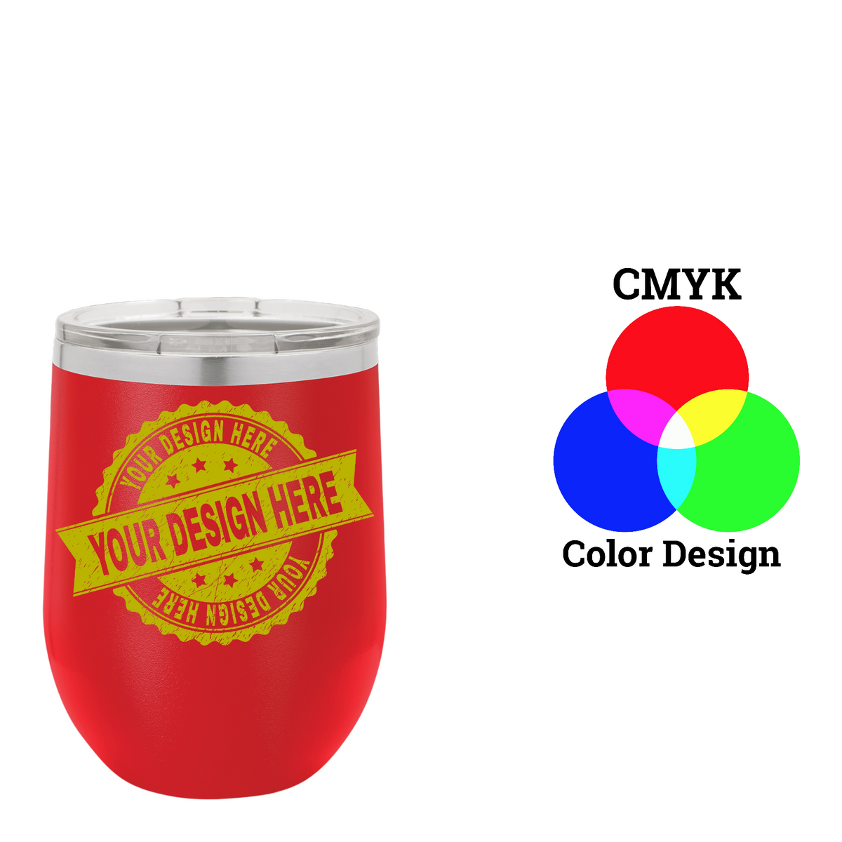 Polar Camel 12 oz. Vacuum Insulated Stemless Wine Tumbler with Lid