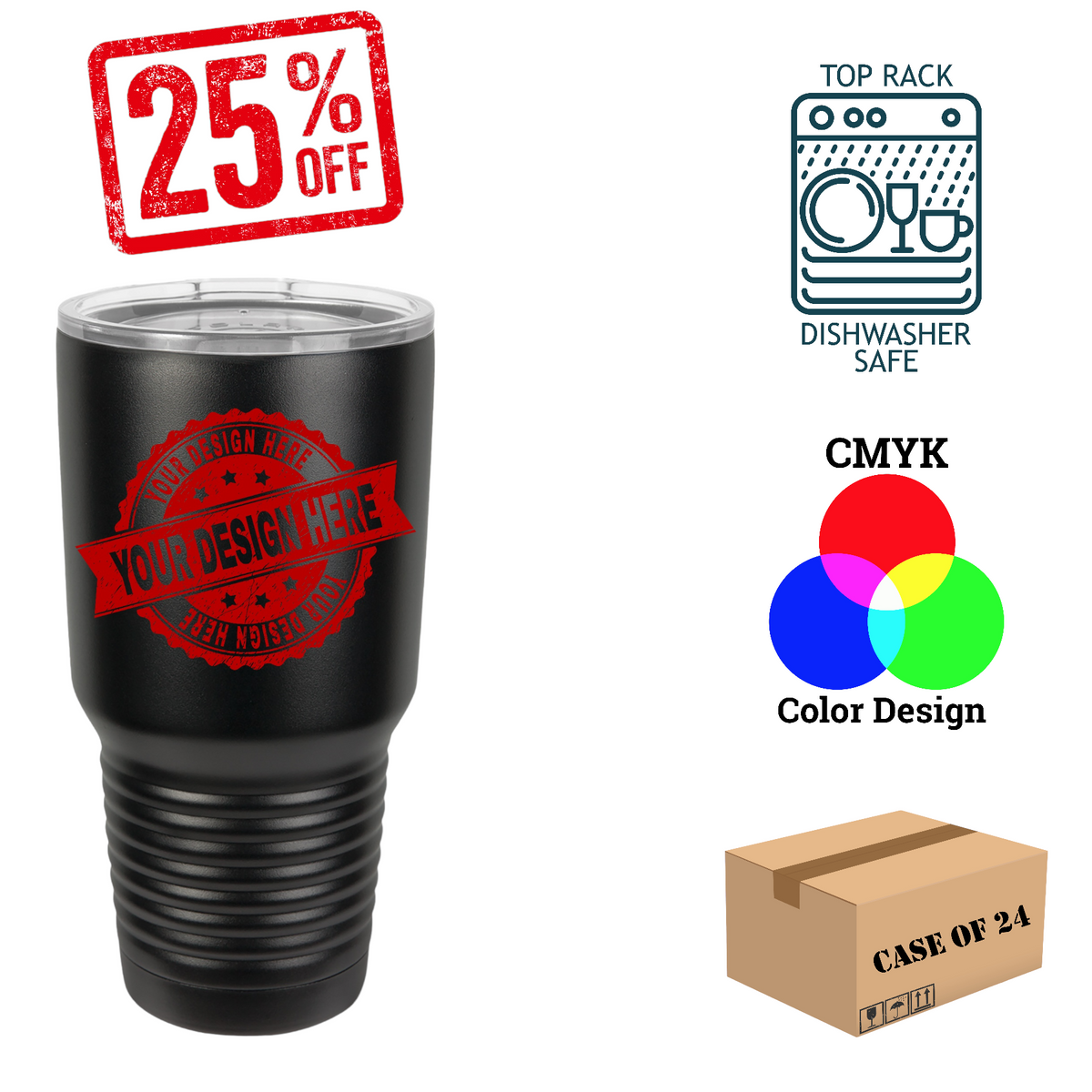 Polar Camel 30 oz. Insulated Ringneck Tumbler Case of 24