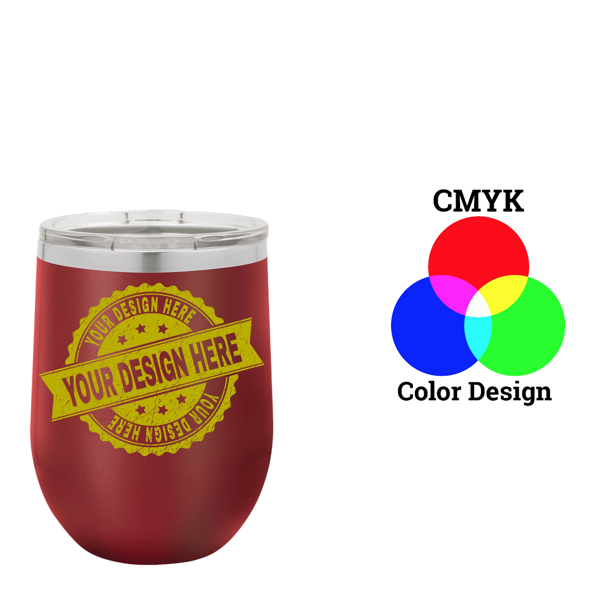 Polar Camel 12 oz. Vacuum Insulated Stemless Wine Tumbler with Lid