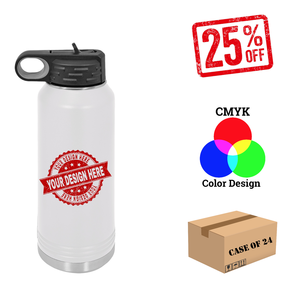 Polar Camel 32oz. Water Bottle Case of 12
