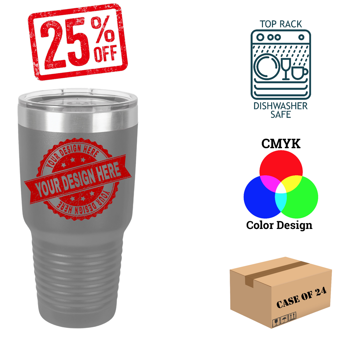 Polar Camel 30 oz. Insulated Ringneck Tumbler Case of 24