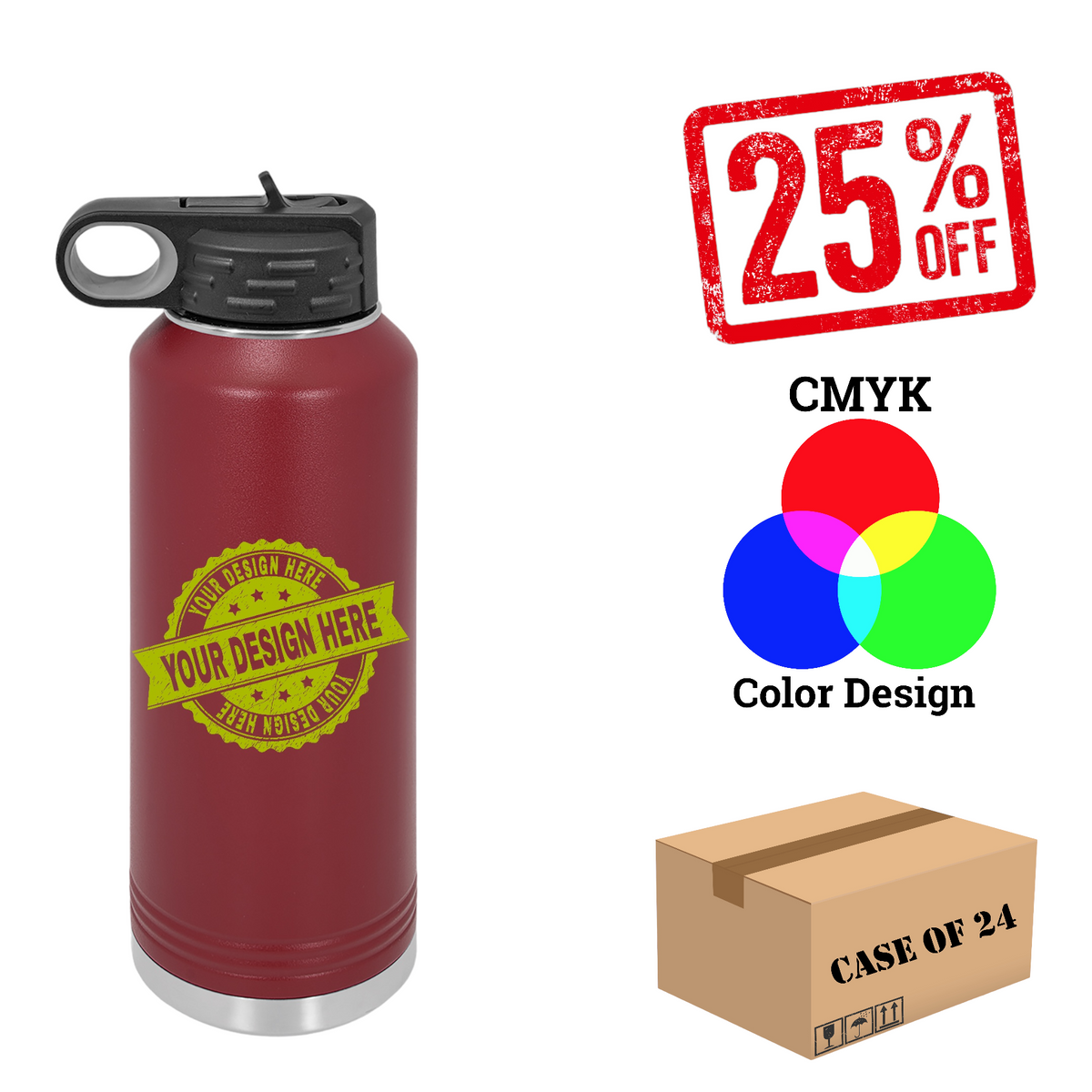 Polar Camel 40oz. Water Bottle Case of 12